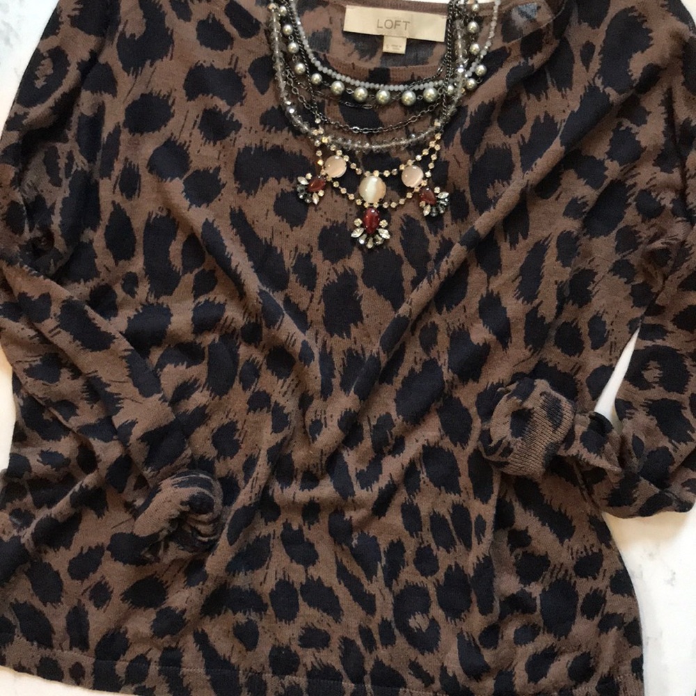 LOFT Leopard Print Sweater